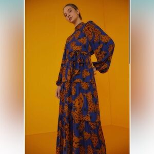 Farm Rio Navy Bananica Maxi Dress